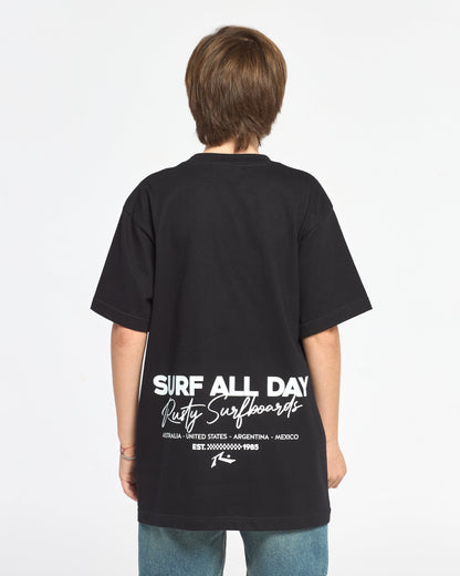 Remera Mc Rusty Lukari Tee Ov Jr Black
