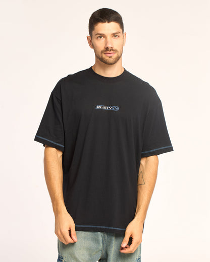 Remera Mc Rusty Bus Down Tee Ov Black