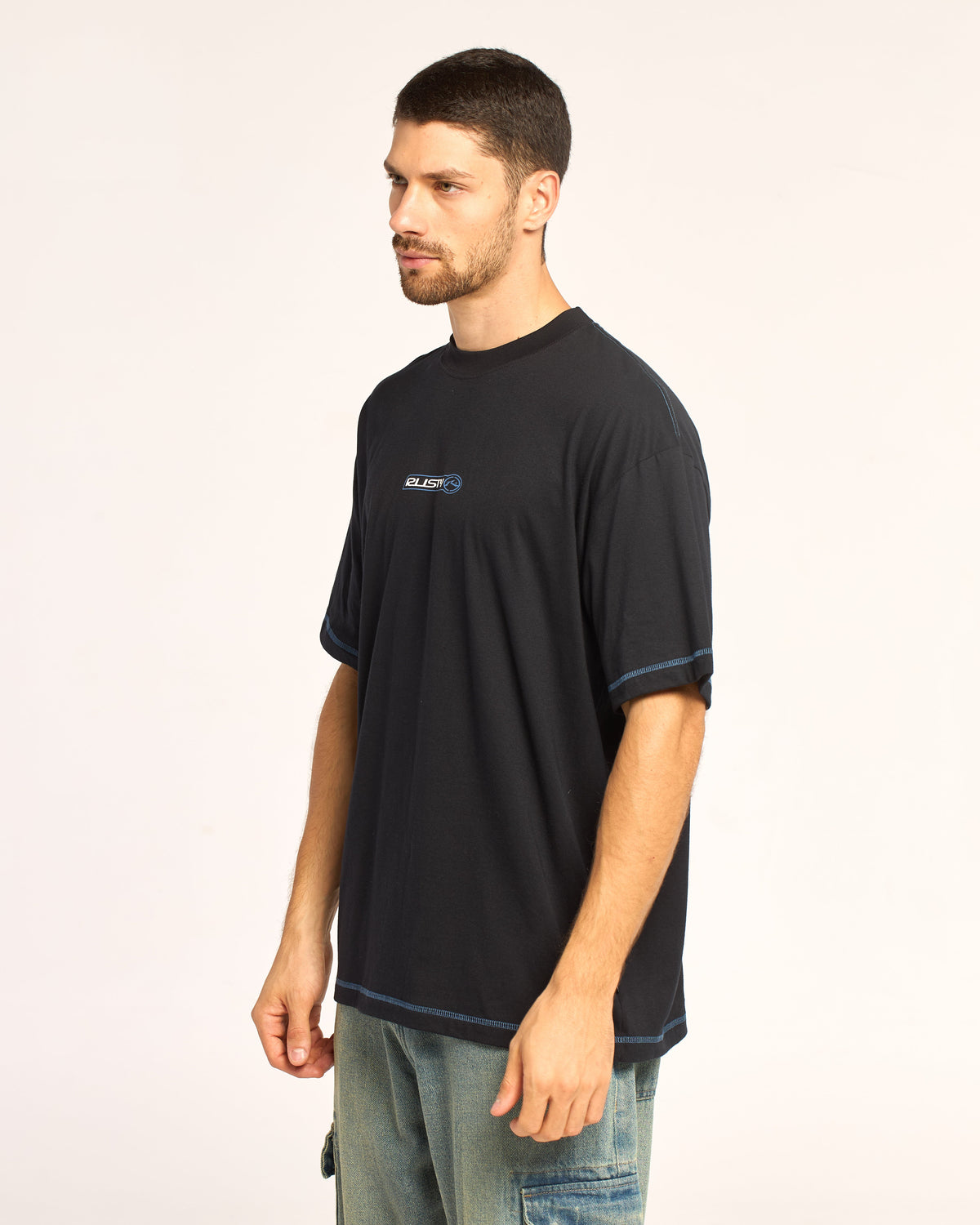 Remera Mc Rusty Bus Down Tee Ov Black