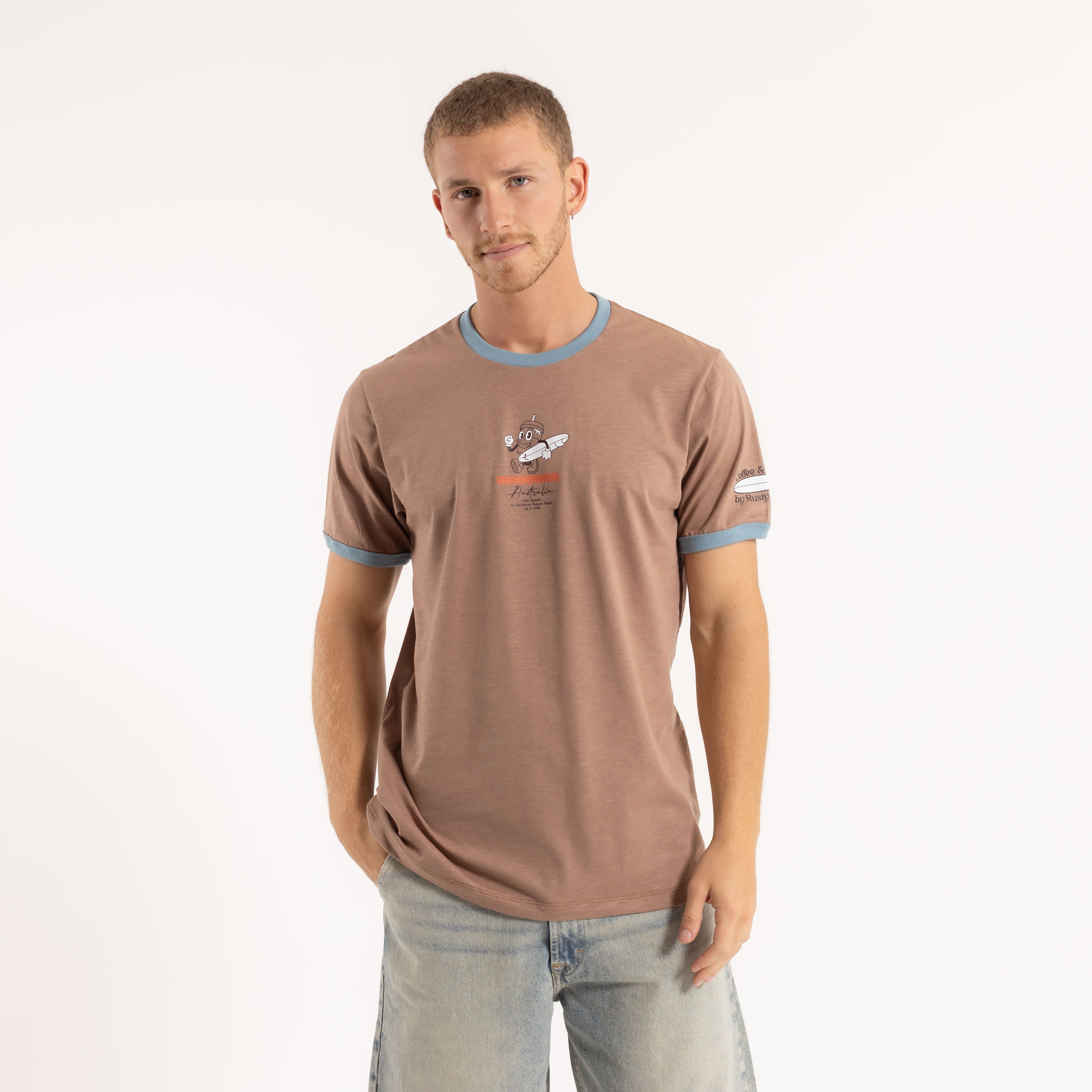 Remera Mc Rusty Coffee & Surf Tee Brown
