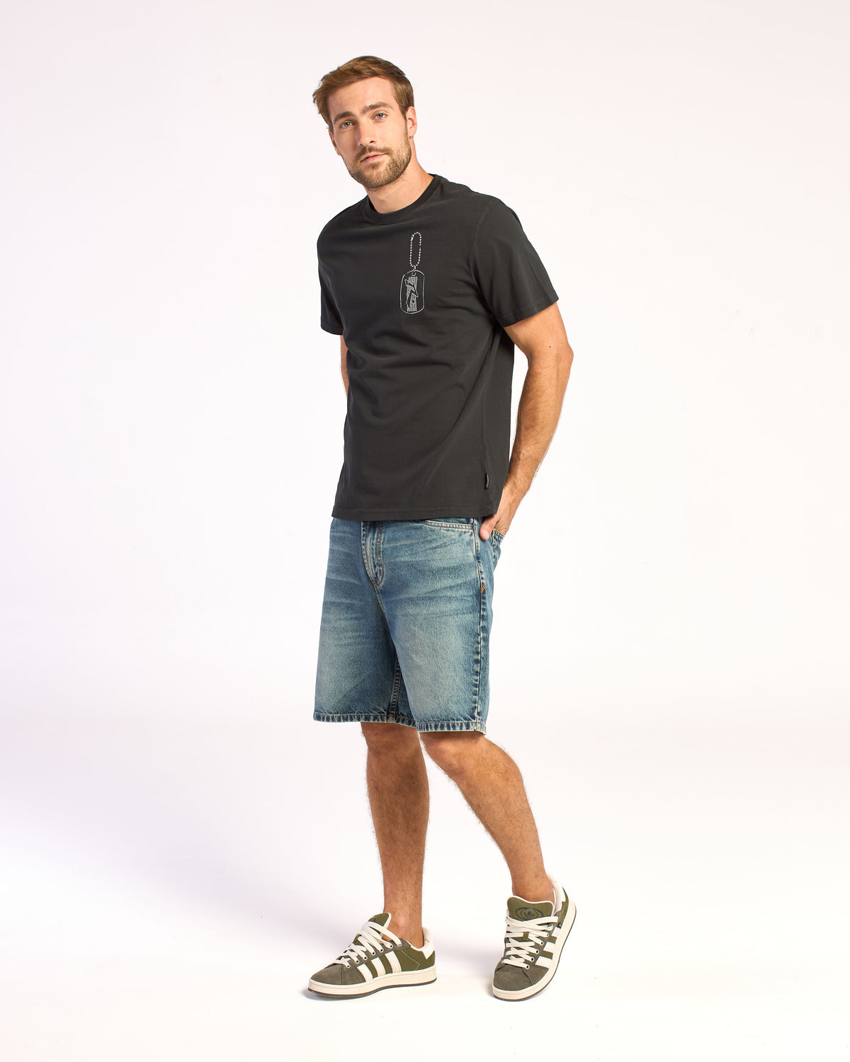 Remera Mc Rusty Dog Tag Tee St Coal