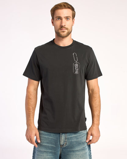 Remera Mc Rusty Dog Tag Tee St Coal