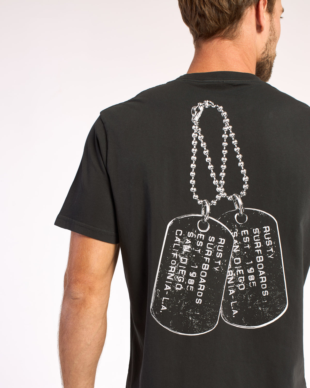 Remera Mc Rusty Dog Tag Tee St Coal