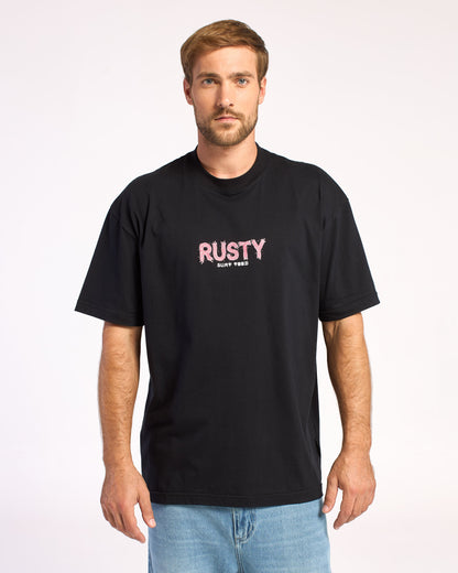 Remera Mc Rusty Ramen Dragon Tee Ov Black