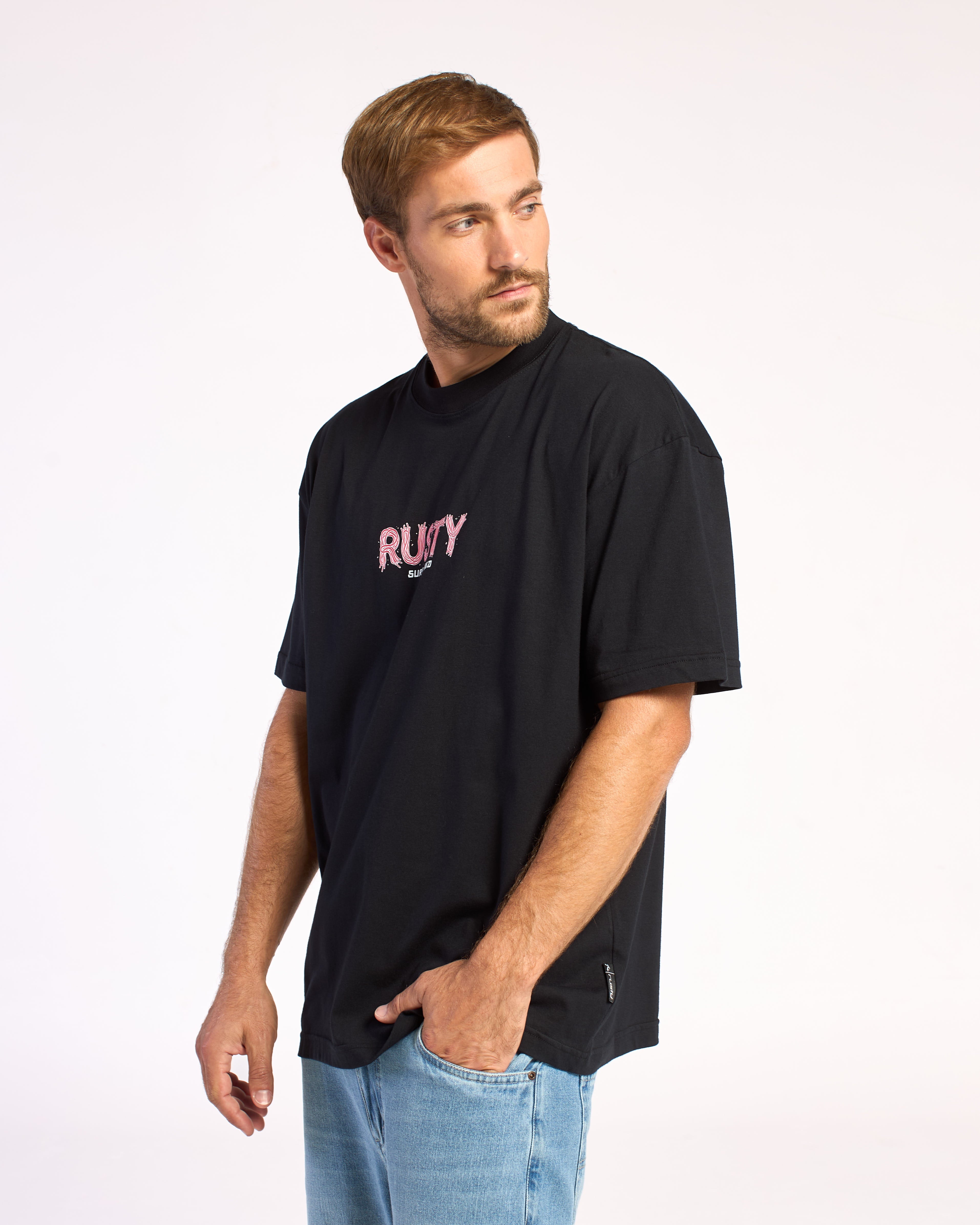 Remera Mc Rusty Ramen Dragon Tee Ov Black