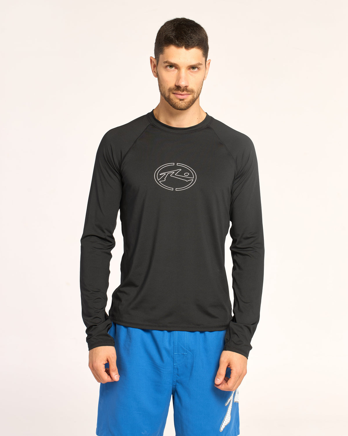 Rashie Rusty Charge Ls Tee Uv50 Black