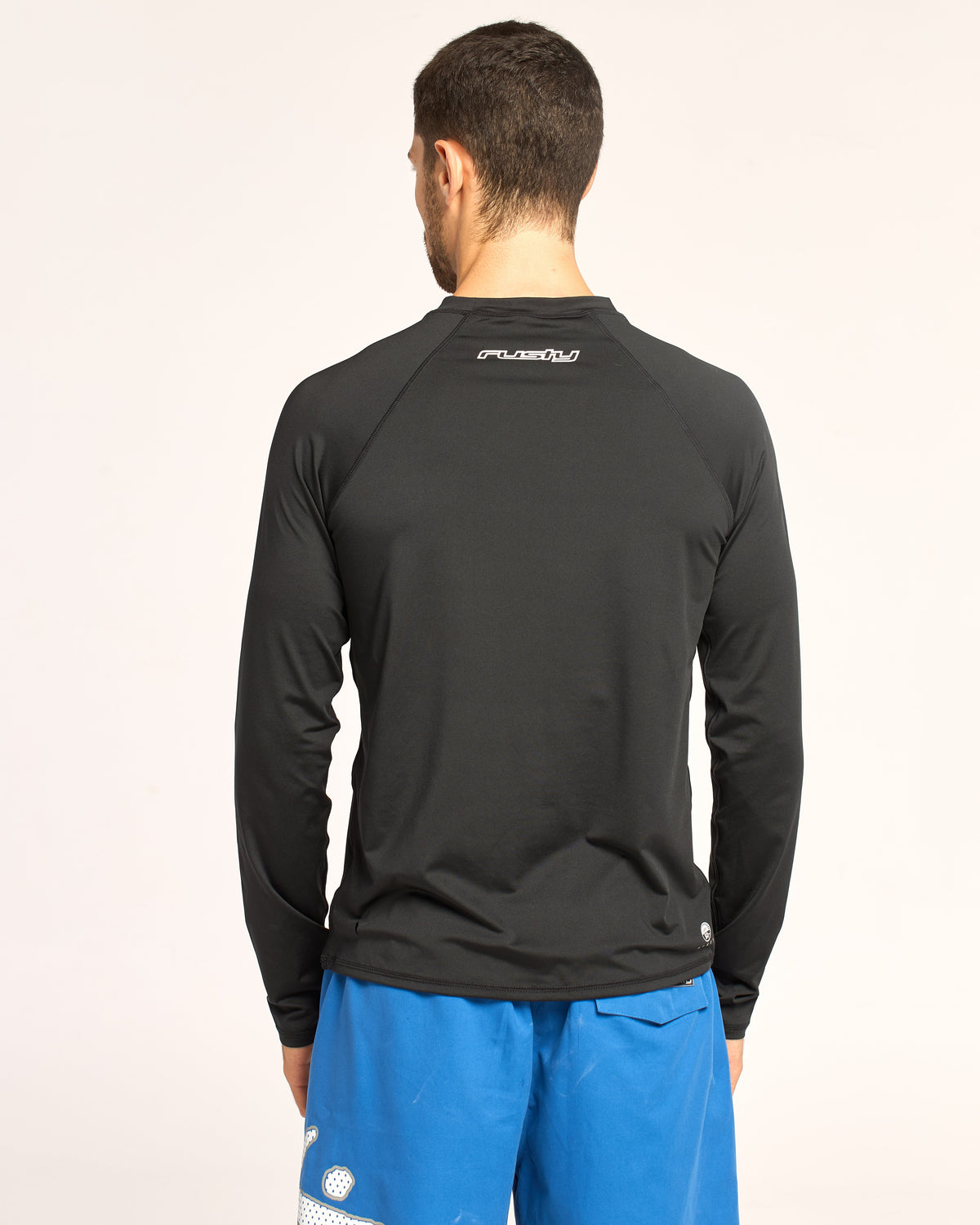 Rashie Rusty Charge Ls Tee Uv50 Black