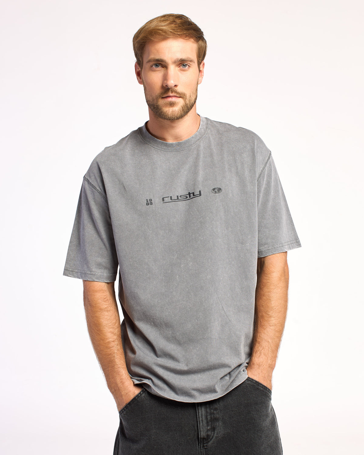 Remera Mc Rusty Max Scuare Stop Tee Rx Process Grey