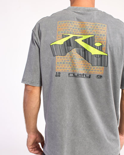 Remera Mc Rusty Max Scuare Stop Tee Rx Process Grey
