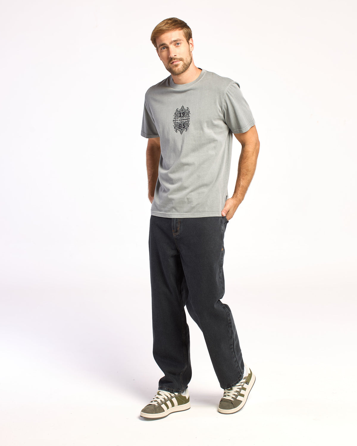 Remera Mc Rusty Bulgarous Tee St Stone Grey