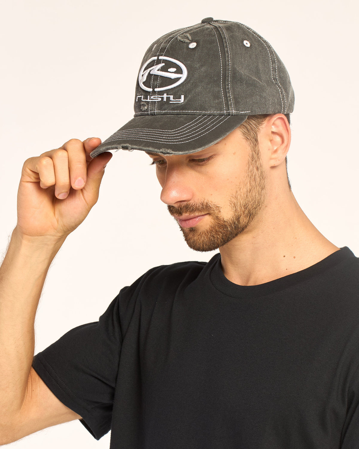 Gorra Rusty Split Seam Dad Cap Process Black