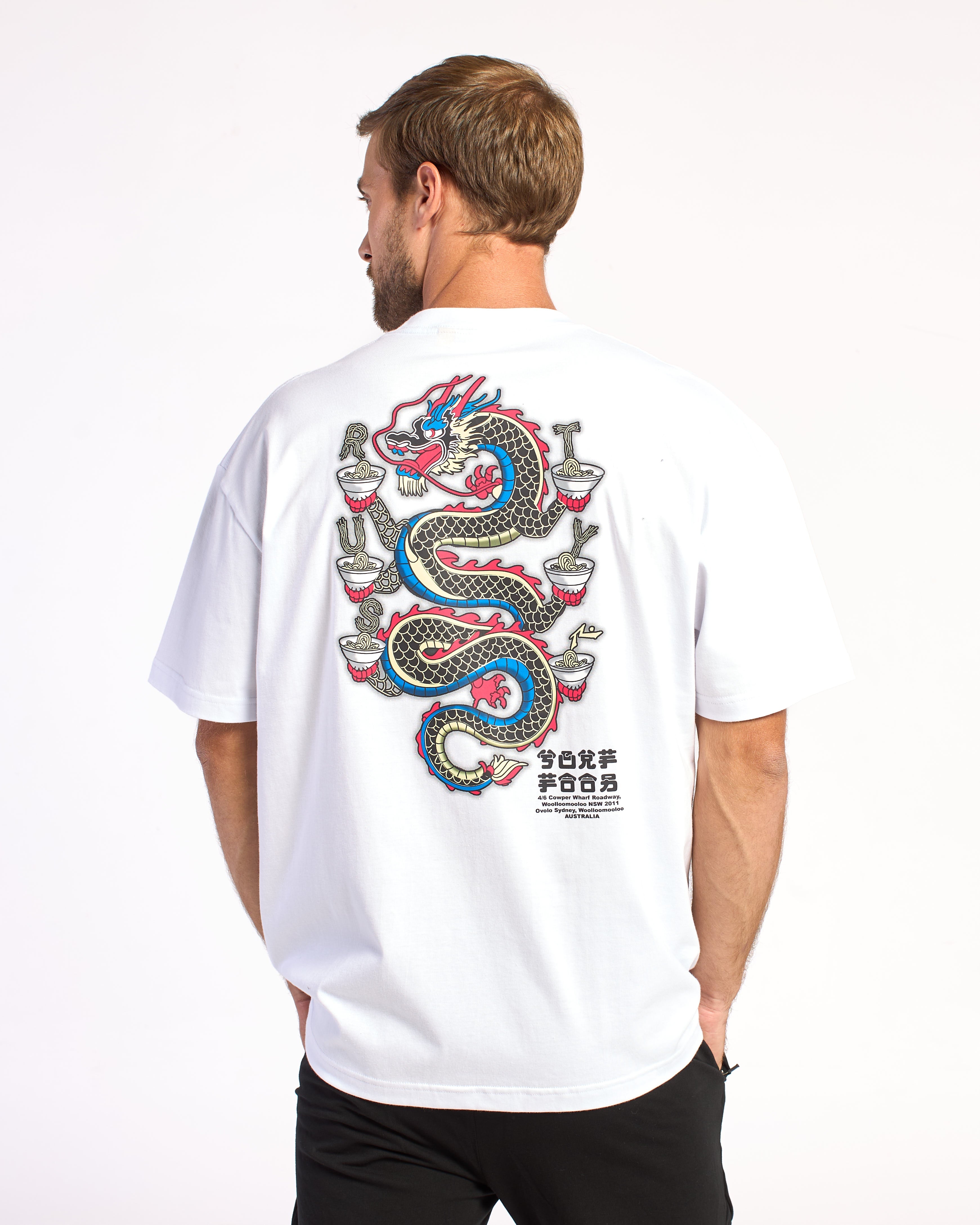 Remera Mc Rusty Ramen Dragon Tee Ov White