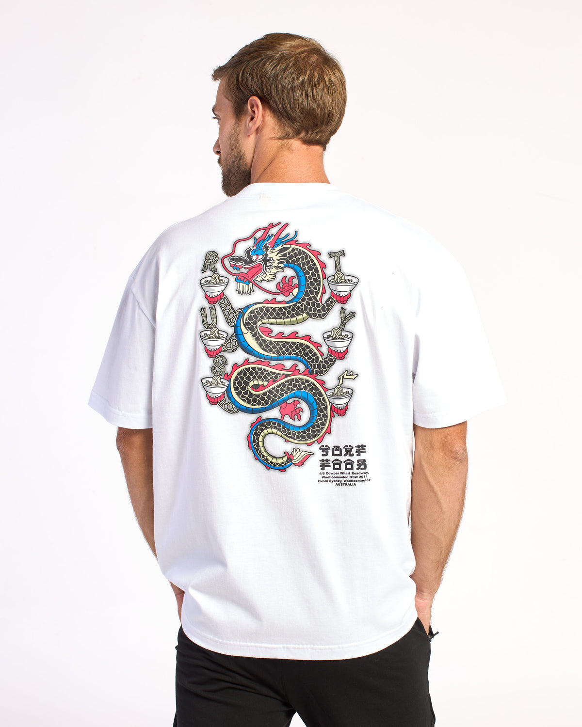 Remera Mc Rusty Ramen Dragon Tee Ov White