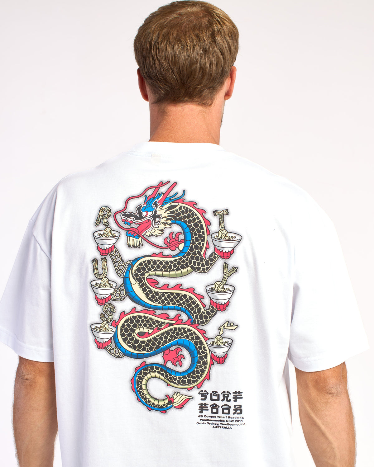 Remera Mc Rusty Ramen Dragon Tee Ov White