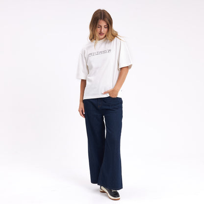 Remera Mc Rusty Essentials Crop Boxy Fit Tee Ld Off White