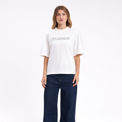Remera Mc Rusty Essentials Crop Boxy Fit Tee Ld Off White