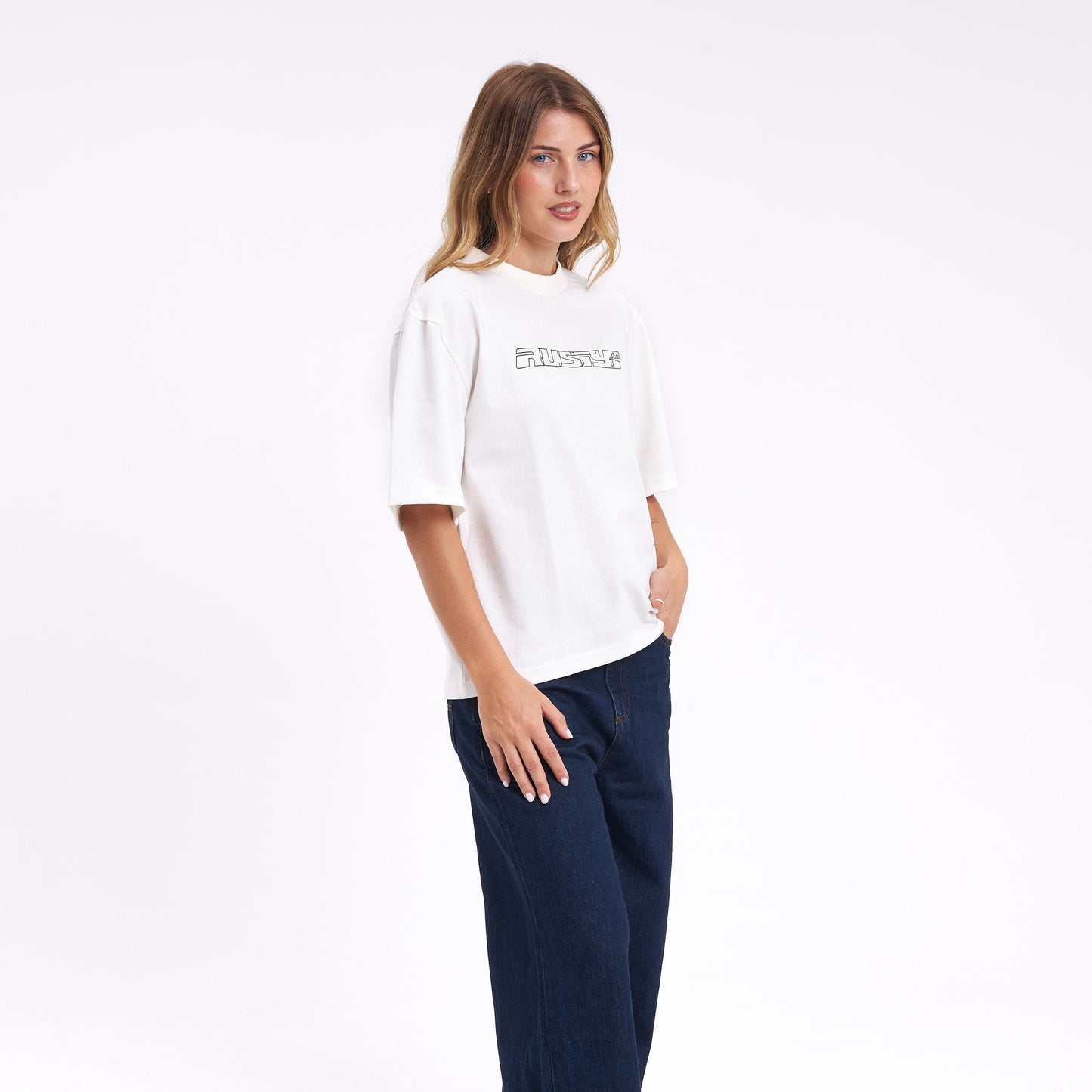 Remera Mc Rusty Essentials Crop Boxy Fit Tee Ld Off White