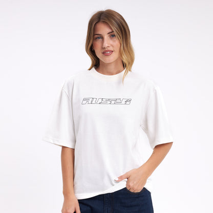 Remera Mc Rusty Essentials Crop Boxy Fit Tee Ld Off White