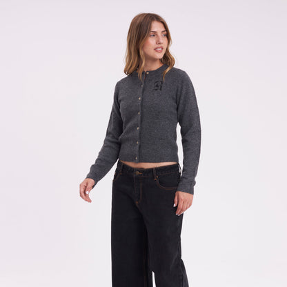 Sweater Rusty Rusty Academy Cardigan Charcoal/Marle