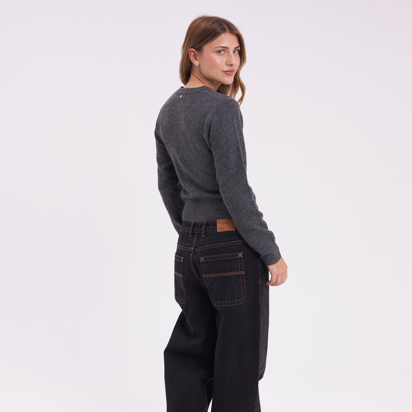 Sweater Rusty Rusty Academy Cardigan Charcoal/Marle