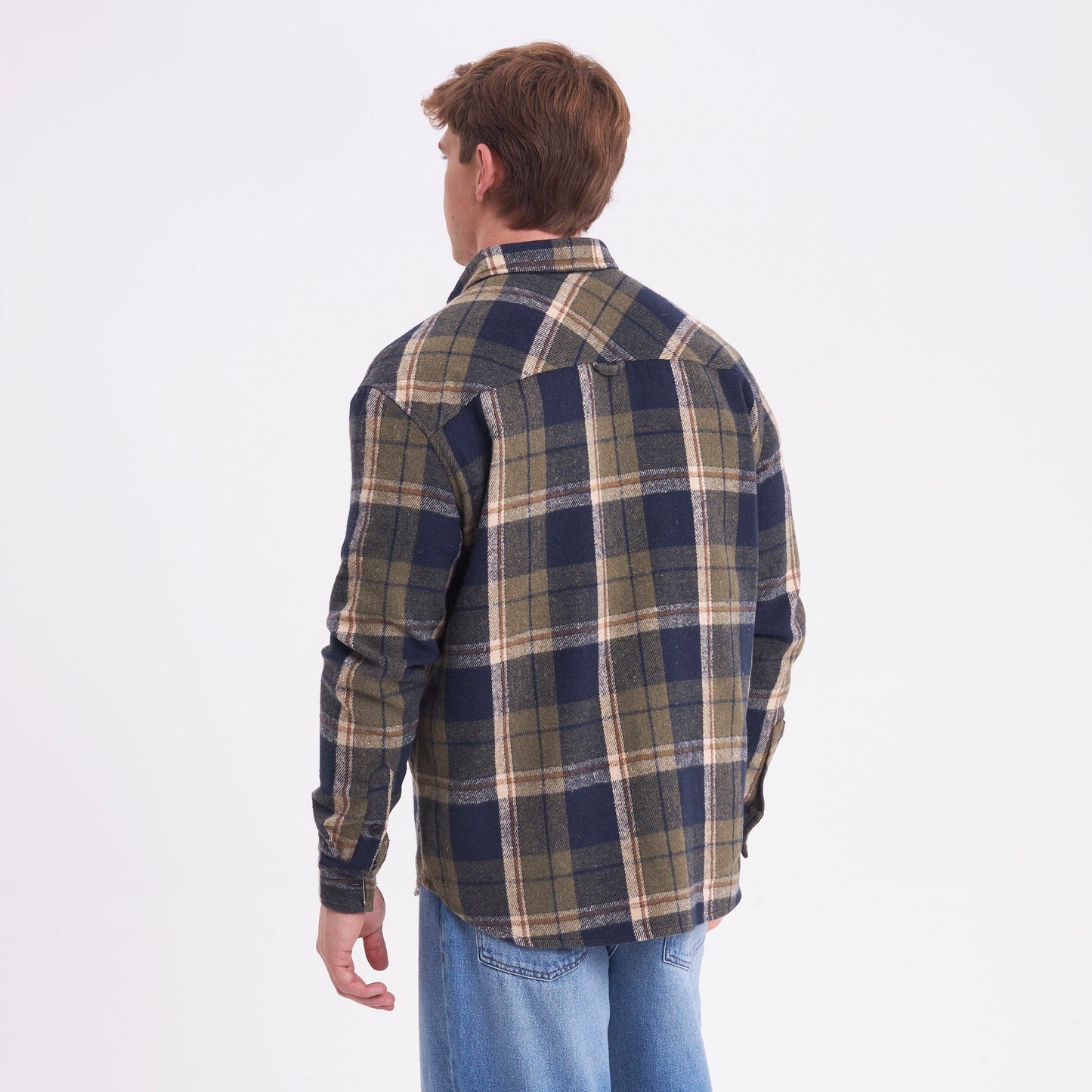 Camisa Ml Rusty Fade Away Flannel Long Sleeve Shirt Green