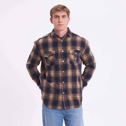 Camisa Ml Rusty Galaxie Flannel Long Sleeve Shirt Blue