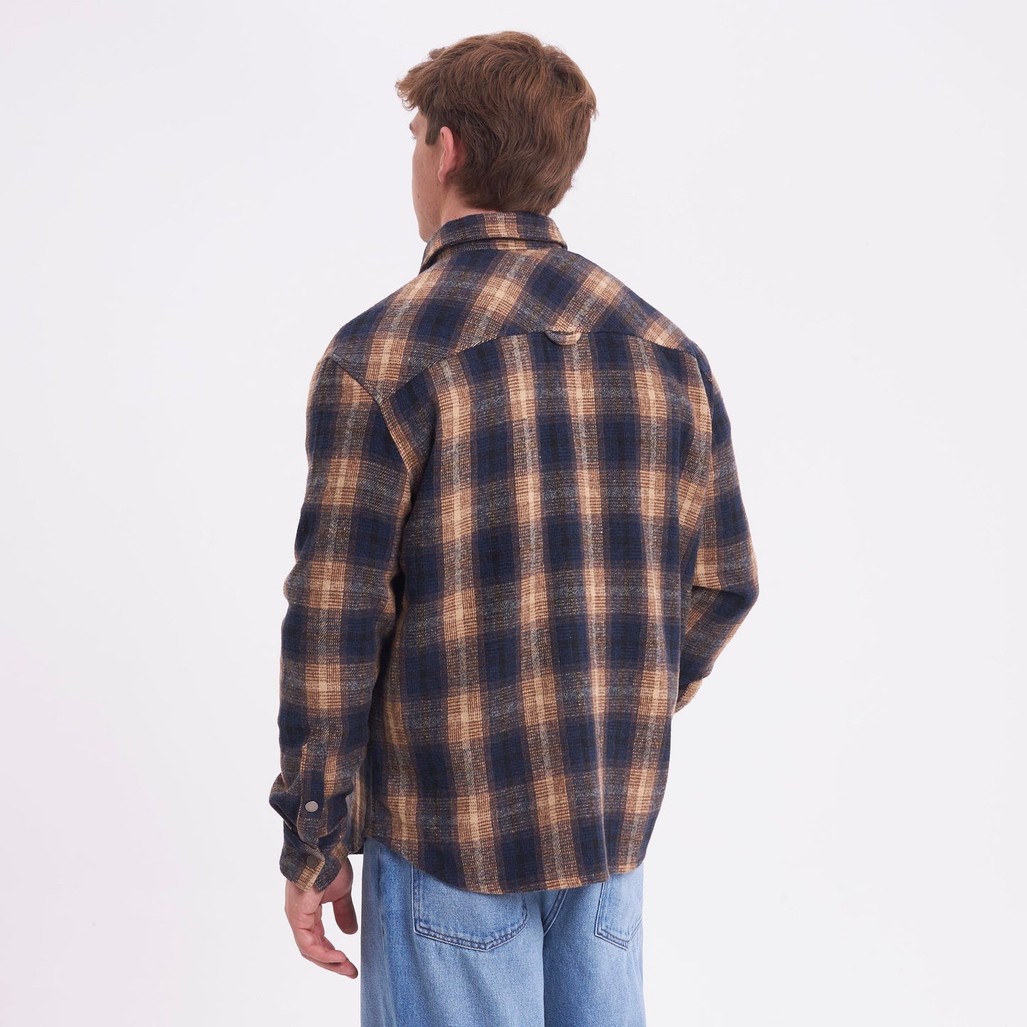 Camisa Ml Rusty Galaxie Flannel Long Sleeve Shirt Blue