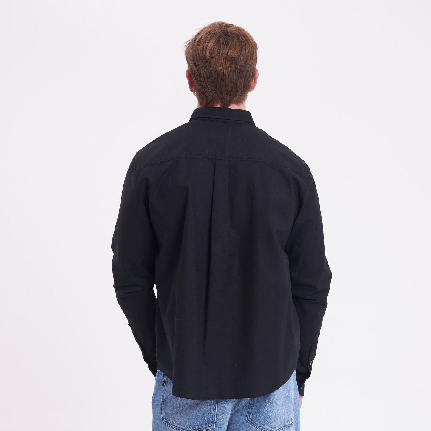Camisa Ml Rusty Overtone Long Sleeve Linen Shirt Black