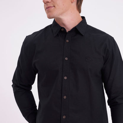 Camisa Ml Rusty Overtone Long Sleeve Linen Shirt Black
