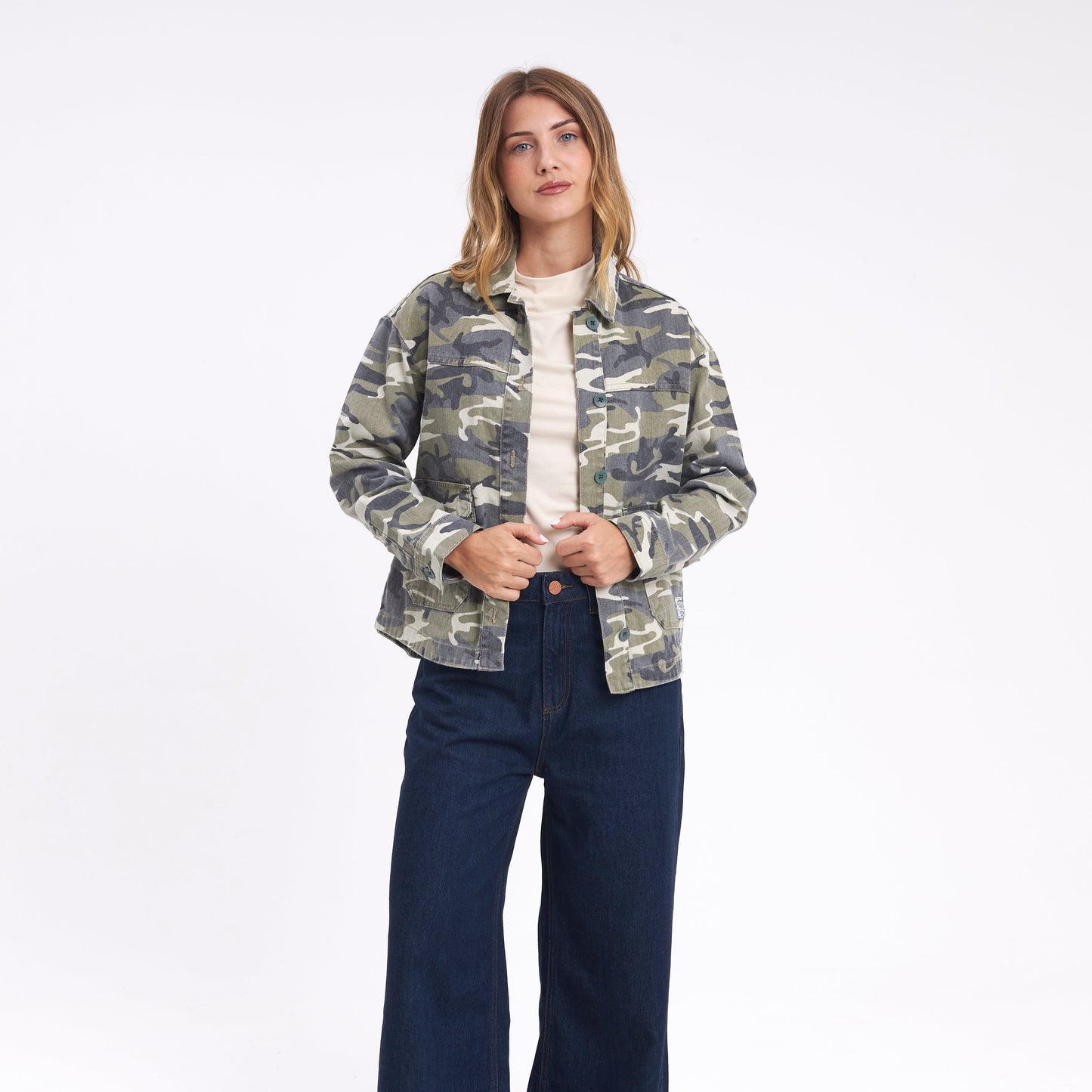 Camisa Ml Rusty Camo Mile Oversize Shirt Ld Abbey Stone