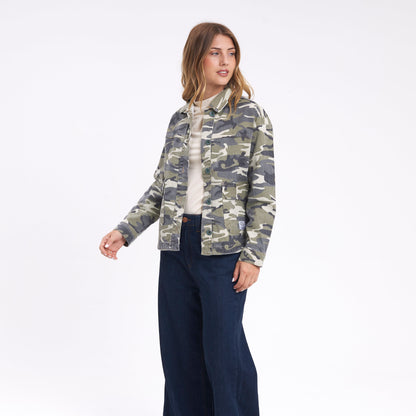 Camisa Ml Rusty Camo Mile Oversize Shirt Ld Abbey Stone