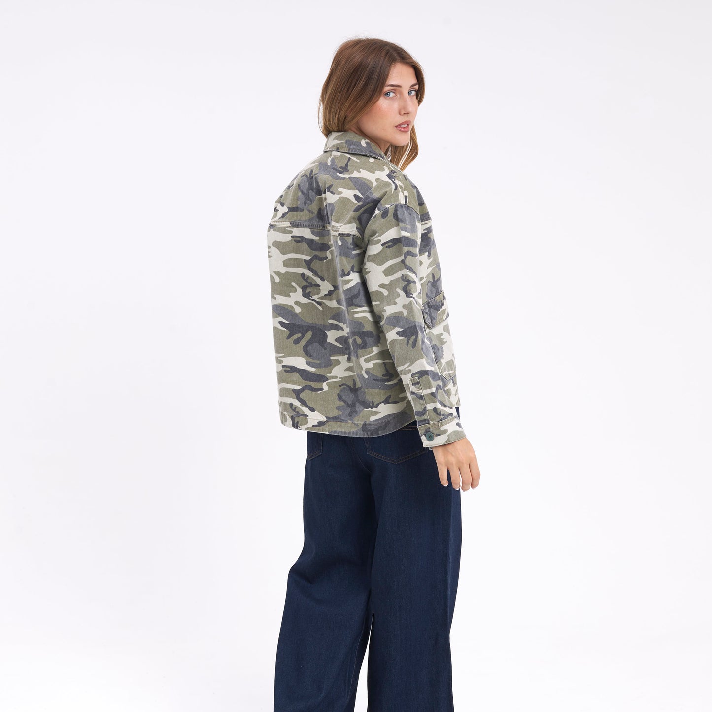 Camisa Ml Rusty Camo Mile Oversize Shirt Ld Abbey Stone