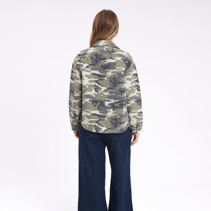 Camisa Ml Rusty Camo Mile Oversize Shirt Ld Abbey Stone