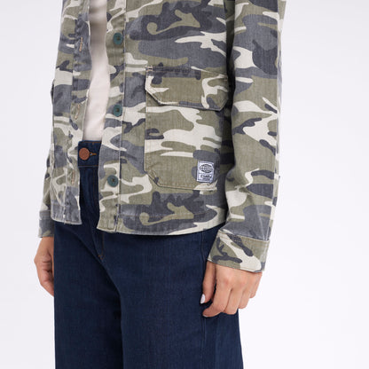 Camisa Ml Rusty Camo Mile Oversize Shirt Ld Abbey Stone