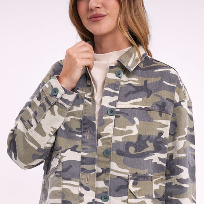 Camisa Ml Rusty Camo Mile Oversize Shirt Ld Abbey Stone