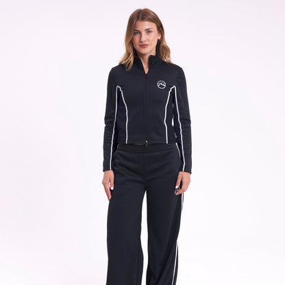 Campera Canguro Rusty Creep Zip Through Ld Black