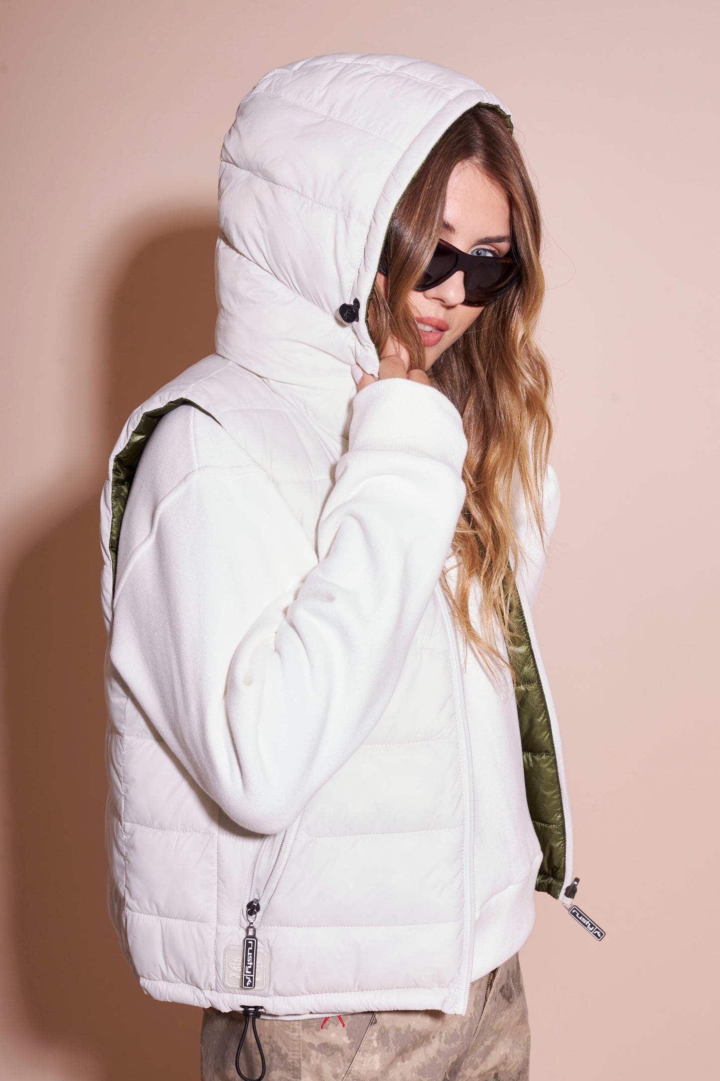 Chaleco Rusty The Secret Rever Puffer Vest Ld Snow White