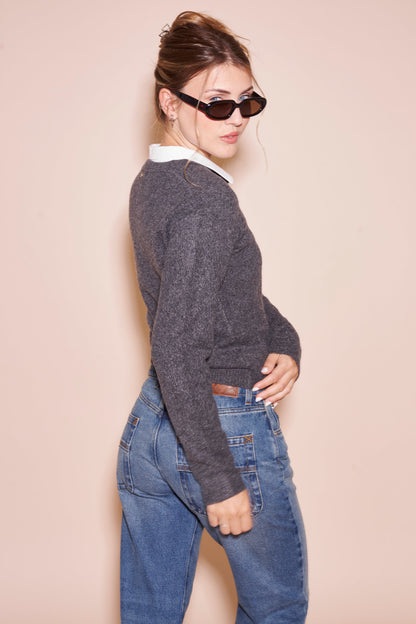 Sweater Rusty Rusty Academy Cardigan Charcoal/Marle
