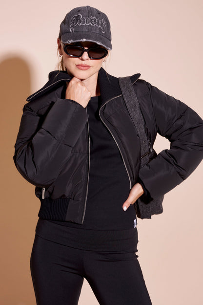 Campera Abrigo Rusty Marry On Puffer Coat Ld Black