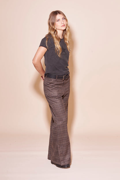 Pantalon Rusty Finance Low Rise Suit Pant Ld Chocolate