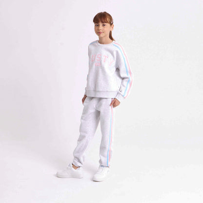 Buzo Rusty Girls Team Varsity Crew Fleece Ecru Marle