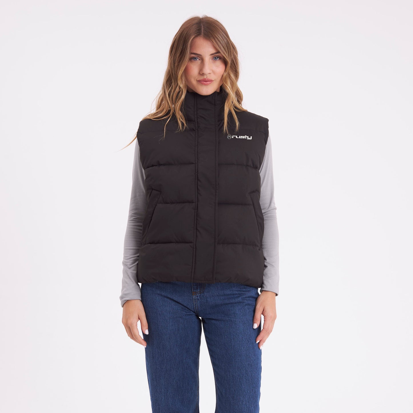 Chaleco Rusty Beautiful Puffer Vest Ld Black