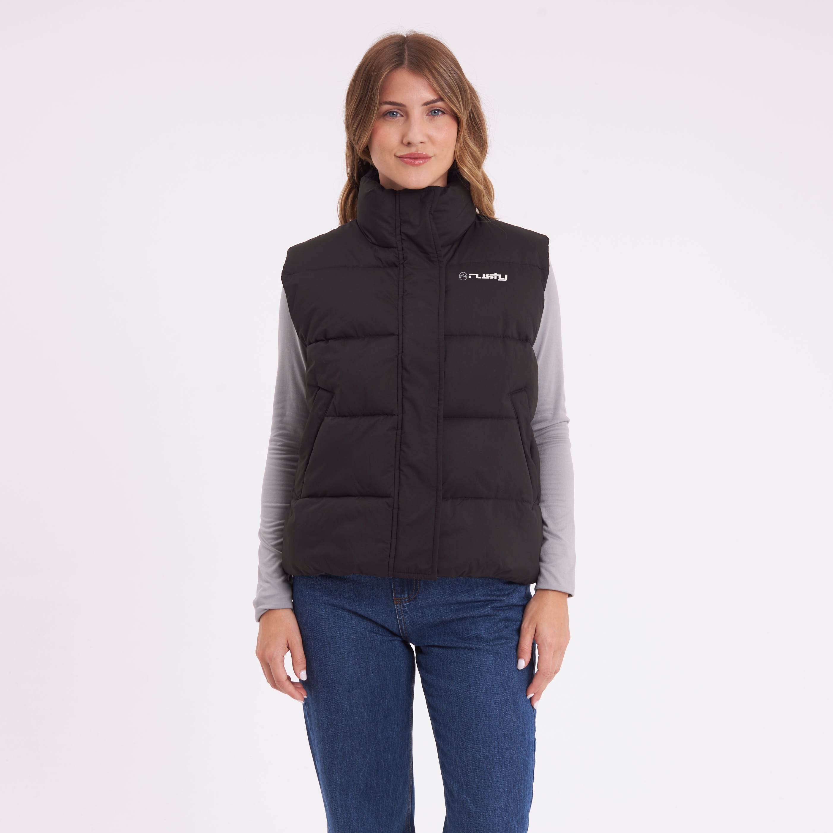 Chaleco Rusty Beautiful Puffer Vest Ld Black