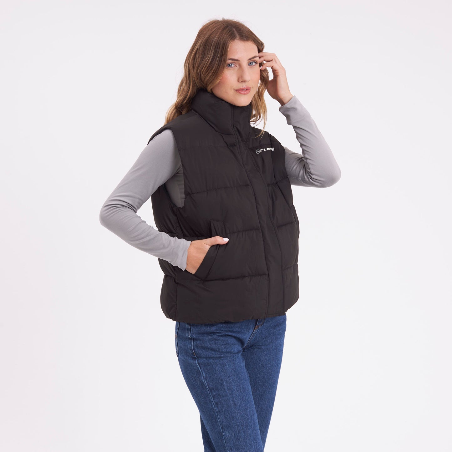Chaleco Rusty Beautiful Puffer Vest Ld Black