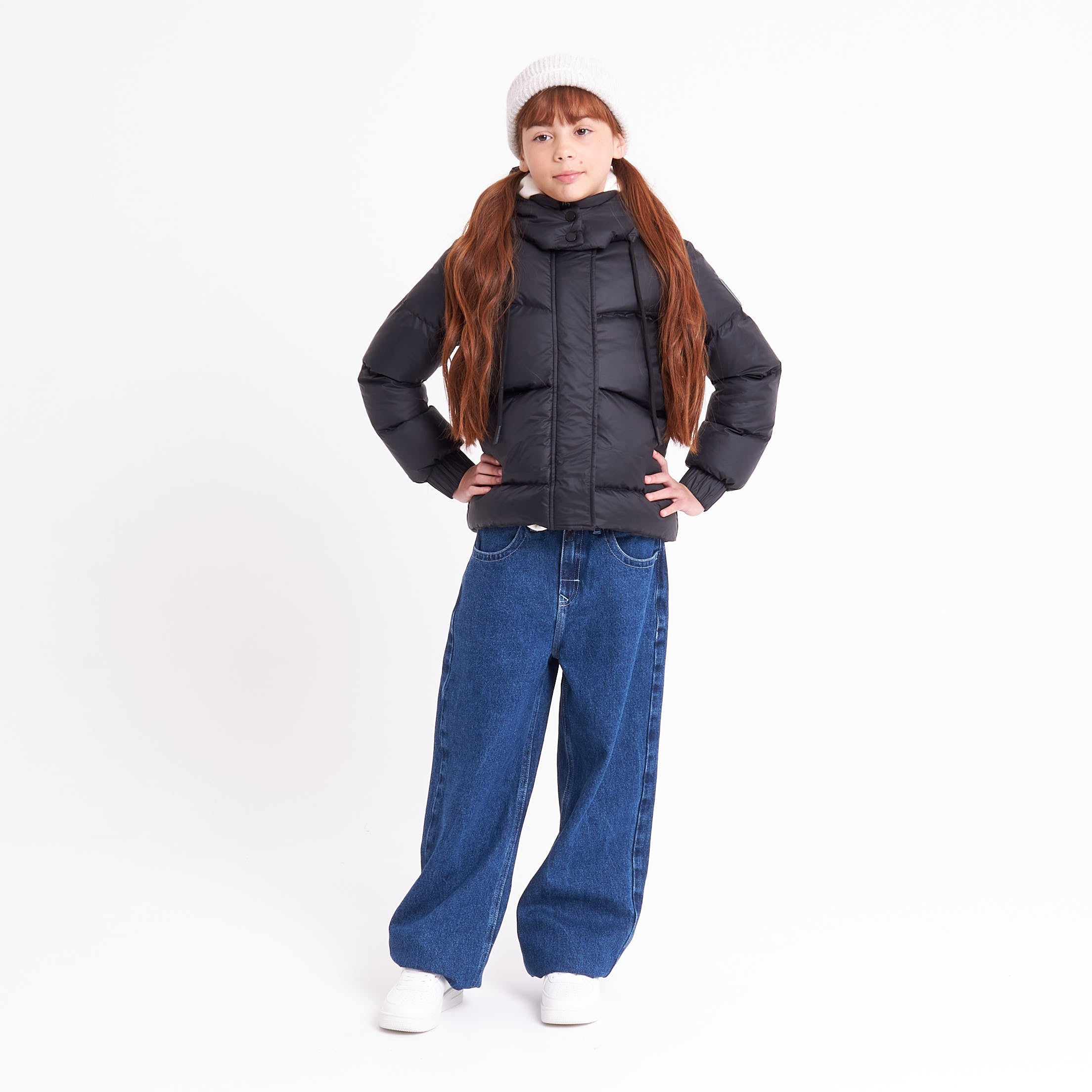 Campera Abrigo Rusty Shallow Puffer Coat Girls Black