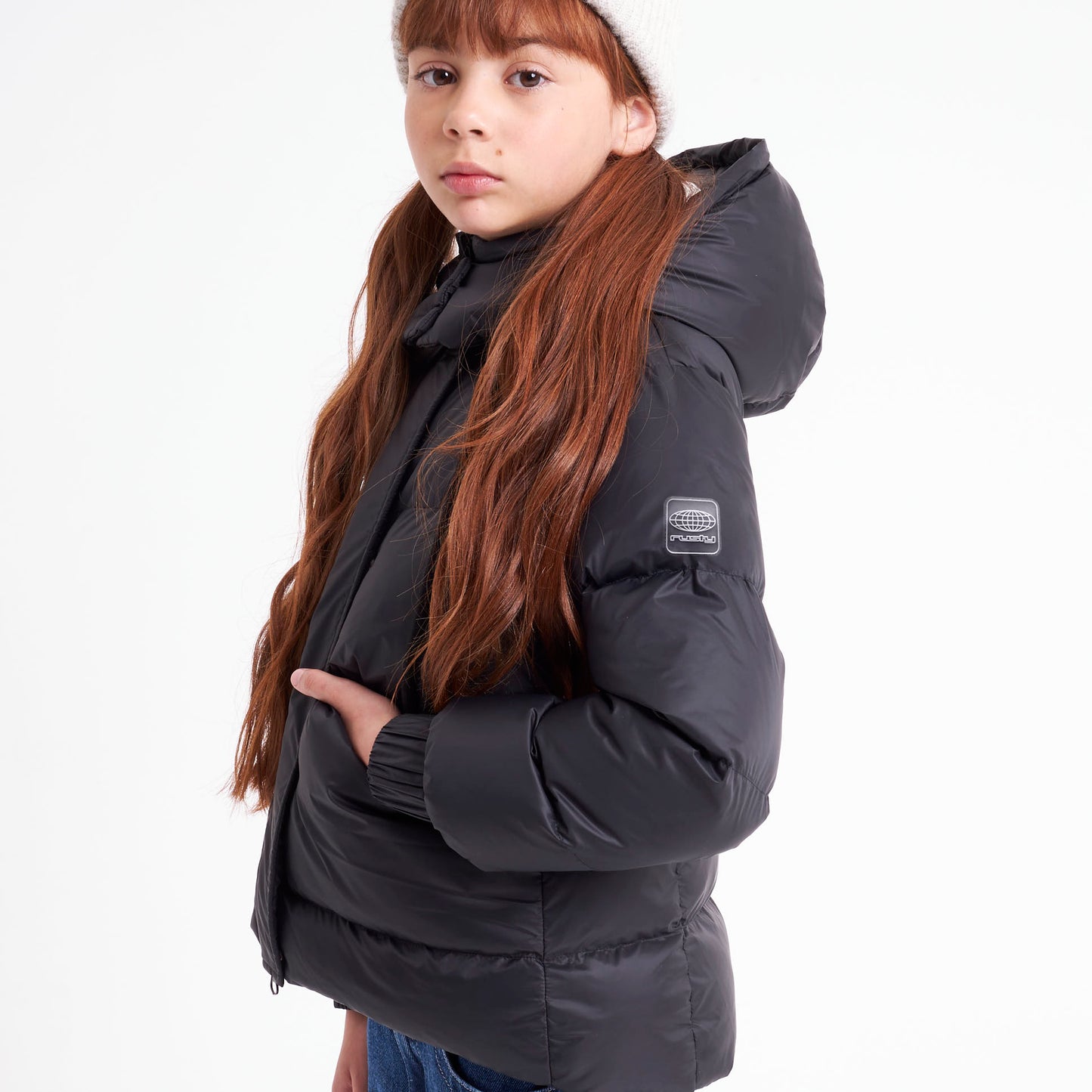 Campera Abrigo Rusty Shallow Puffer Coat Girls Black