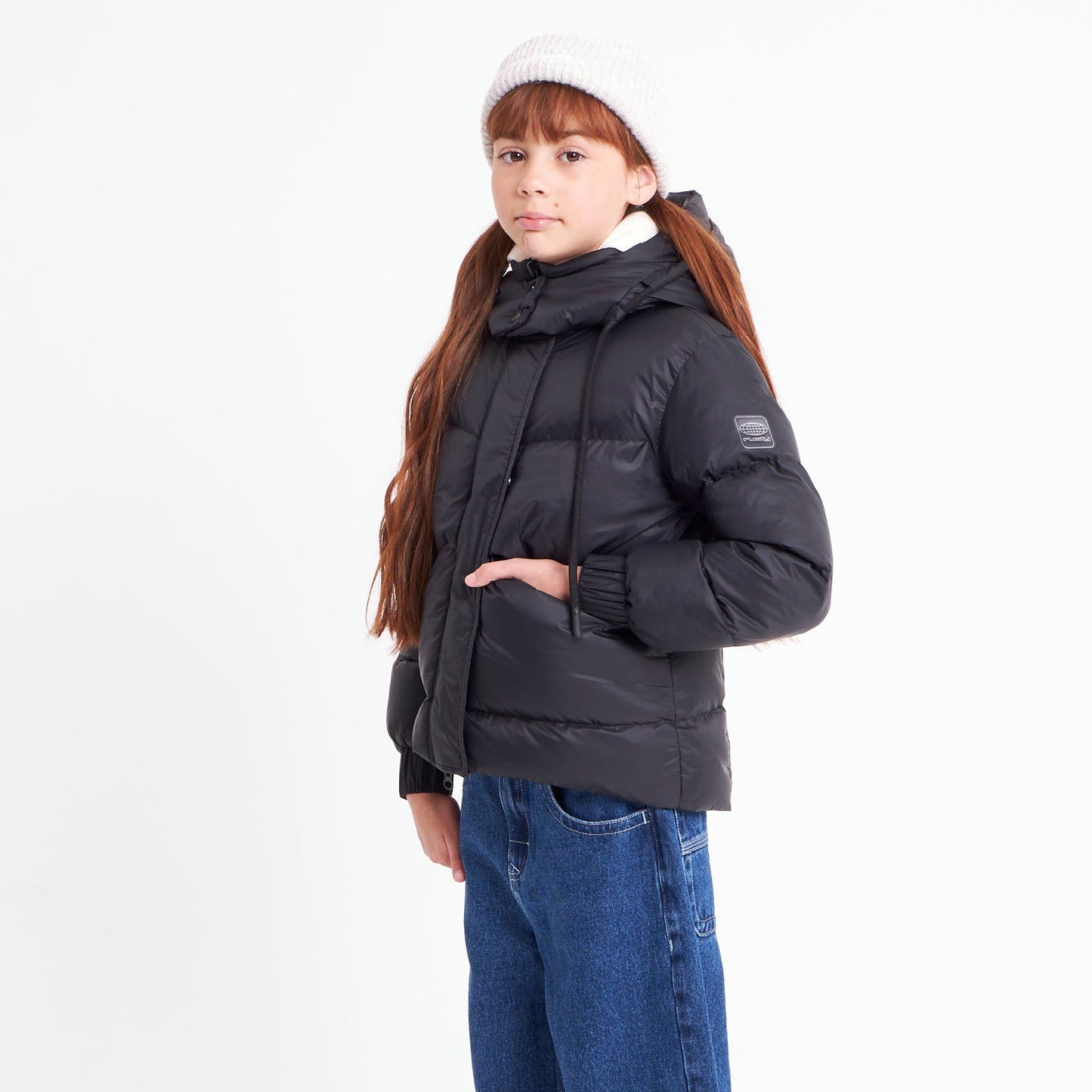 Campera Abrigo Rusty Shallow Puffer Coat Girls Black