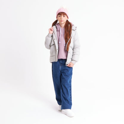 Campera Abrigo Rusty Shallow Puffer Coat Girls Mirage Gray