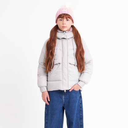 Campera Abrigo Rusty Shallow Puffer Coat Girls Mirage Gray