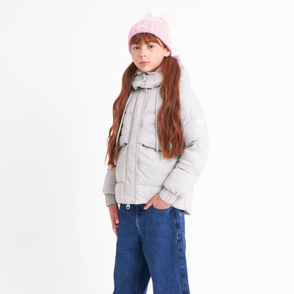 Campera Abrigo Rusty Shallow Puffer Coat Girls Mirage Gray